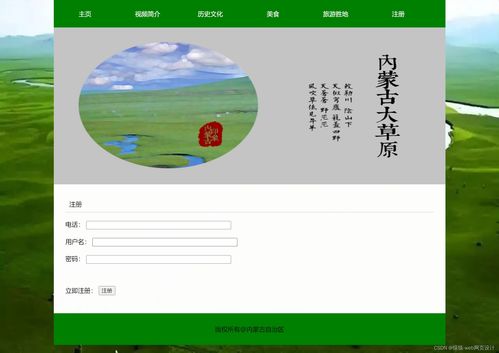 内蒙古旅游网页设计与开发实战 HTML5、CSS、JS实例教程与项目策划咨询
